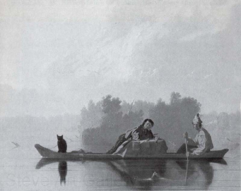 George Caleb Bingham Pelzhandler den Missouri hinunterfahrend